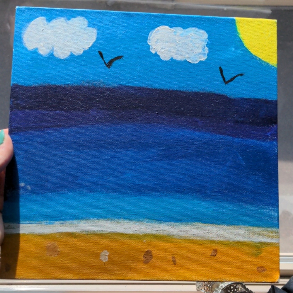 Beach vibes painting